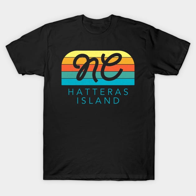 Hatteras Island Sunrise Summer Vacation in NC T-Shirt by Contentarama